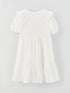 LC Waikiki V-Neck Scalloped Detailed Short Sleeve Girls' Dress